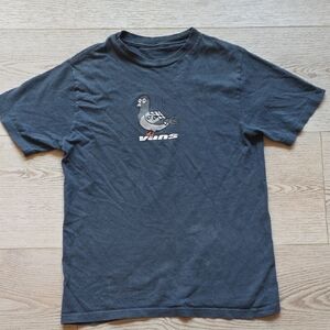 Vans Charcoal Tee with Pigeon Design